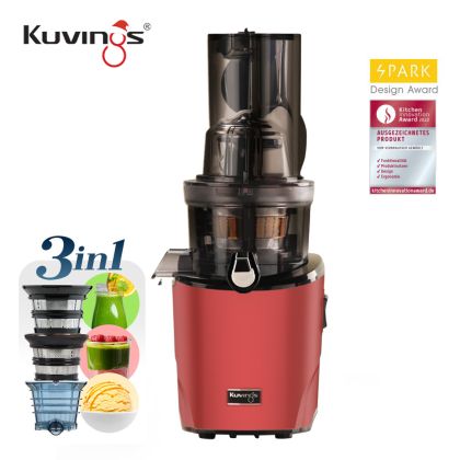 Kuvings REVO830 бавнооборотна сокоизстисквачка + комплект приставки за смути и сорбе/сладолед