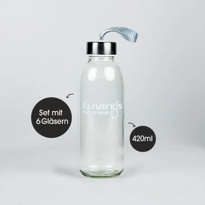 Kuvings комплект стъклени бутилки (420ml, 6 бр.)