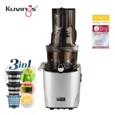 Kuvings REVO830 бавнооборотна сокоизстисквачка + комплект приставки за смути и сорбе/сладолед