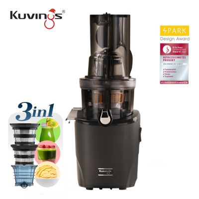 Kuvings REVO830 бавнооборотна сокоизстисквачка + комплект приставки за смути и сорбе/сладолед