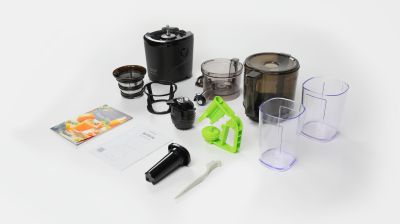 Kuvings AUTO10S бавнооборотна сокоизстисквачка-тип свободни ръце + комплект приставки за смути и сорбе/сладолед