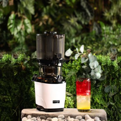 Kuvings AUTO10S бавнооборотна сокоизстисквачка-тип свободни ръце + комплект приставки за смути и сорбе/сладолед